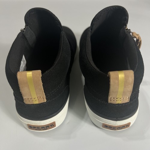 Sperry STS86853 Women's Crest Lug Side Zip Suede Chukka Shoes Black Size 8.5 - Picture 5 of 15