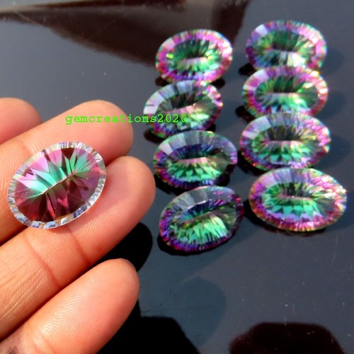 27-29.00 Carat. MYSTIC TOPAZ CONCAVE CUT OVAL CABOCHON GEMSTONES (15X21X10 MM) - Picture 18 of 25