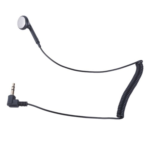 Spring Type In Ear Earbud 3.5mm Port Single Side Mono Earphone Stretchable Cord - Zdjęcie 5 z 8