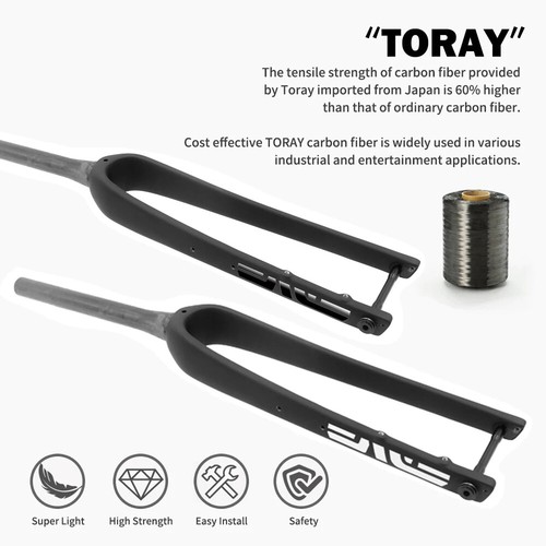 Full Carbon Fiber Gravel Road Bike Fork Disc Brake Tapered/Straight Tube - Picture 12 of 20