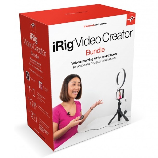 IK Multimedia iRig Video Creator Bundle Streaming Kit w/ Stand, Mic, and Light