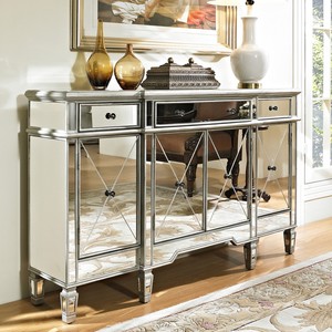 Contemporary Hallway Mirrored Console Table Cabinet Storage Drawers Contemporary Hallway Mirrored Console Table Cabinet Storage Drawers