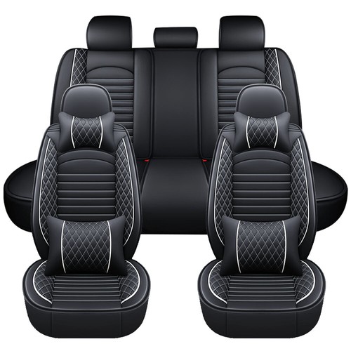 Luxury Leather Car Seat Covers 5-Sits Full Set Front Rear Protector for HONDA - Picture 41 of 41