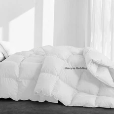 Branded Down Alternative Comforter+Sheet Set Twin Size White Solid