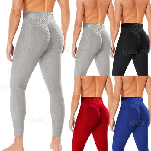 Pantalones de compresión Tiktok para hombre atléticos yoga leggings deportes capa base parte inferior - Imagen 1 de 32