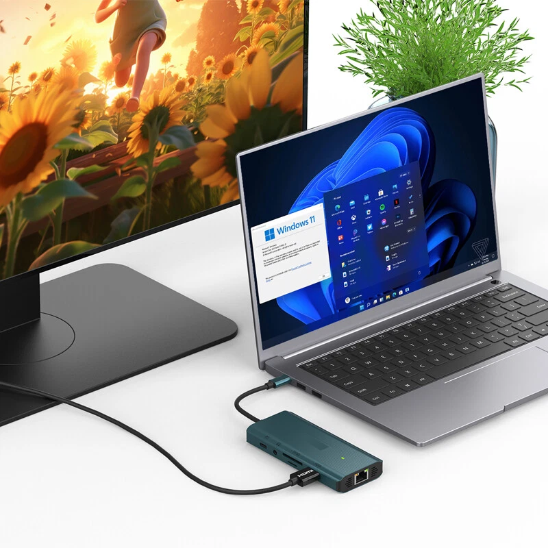 usb hub SD/TF card reader USB docking station Type-c converter RJ-45 LAN Adapter