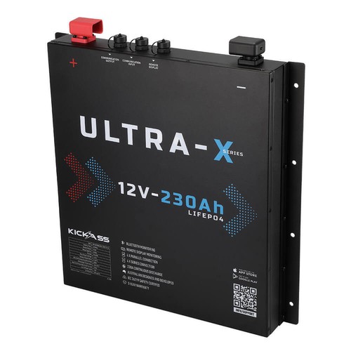 KickAss Smart 12V 230Ah Ultra-X Lithium Slimline Deep Cycle Battery LiFePO4 - Picture 7 of 16