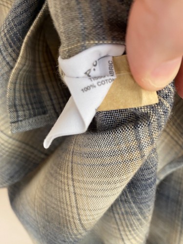 Men's A.P.C Blue and Cream Checked Shirt Size Small - Picture 6 of 10