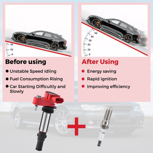 6 Pack Ignition Coil & Iridium Spark Plug for Cadillac CTS Buick GMC 3.6L UF375 - Picture 9 of 20