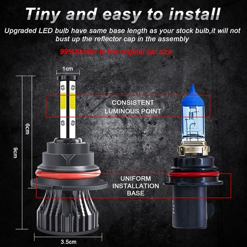 For Pontiac Grand AM 1999-2005 LED Headlight Hi/Lo + Fog Light Bulbs Combo 6000K - Bild 5 von 18
