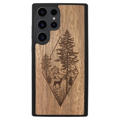 Deer Woodland - Wooden Galaxy S23 Ultra Case, S22 Plus, S21 FE, S21, S20 - Photo 6 sur 27