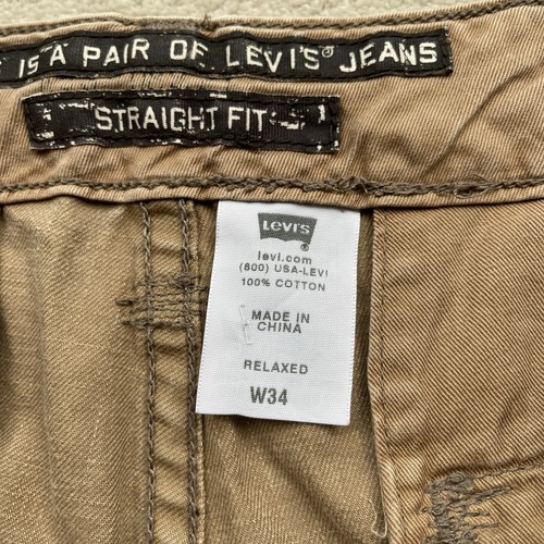Levi’s Vintage Herren Baumwolle Denim Straight Fit Shorts Jorts Beige Gr. W36 - Bild 4 von 21