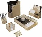 Gold Desk Accessories for Women Office 6 Piece Gold Desk Set Gold Office Organiz