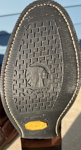 Chippewa Boots American Bison Leather Cowboy Western Boots 11228578 Men's 9EE - Picture 11 of 18