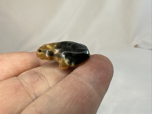 Vtg Miniature Ceramic Frog Figurine 1in Wild Animal Collectible Fingertip Tiny - Picture 7 of 10