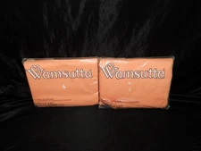Vintage Wamsutta Peach Double Fitted And Flat Sheets NEW NIP orange pink USA