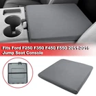 For 2011-2016 Ford F250 F350 Jump Seat Console Armrest Lid Cover Polyester Gray