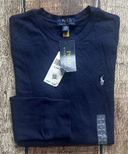 POLO RALPH LAUREN CREWNECK SHIRT NAVY BLUE YOUTH BOYS LARGE 14 16 NEW WITH TAGS
