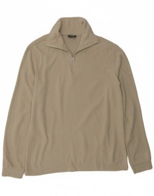 CHAMPION Herren Fleecepullover mit Reißverschluss am Ausschnitt Medium Beige Polyester BQ11