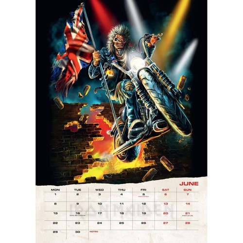 2026 Calendar Iron Maiden Month to View A3 Calendar Official Product - Picture 3 of 7