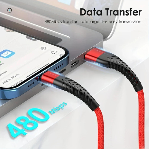 For iPhone Charger Cable Heavy Duty Braided USB Charging Lead Data Sync 1M 2M 3M - Picture 13 of 18