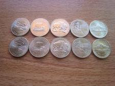 2004 - 2006 Westward Journey series P&D 10 Coin Uncirculated Nickel Full Set