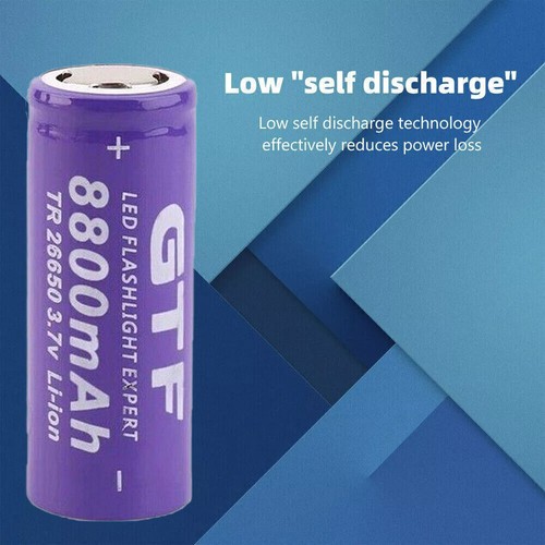 🔋 2-10 Stück 26650 8800mAh Akkus + Ladegerät - Li-Ion Wiederaufladbar 3,7V US-Bestand - Bild 3 von 17