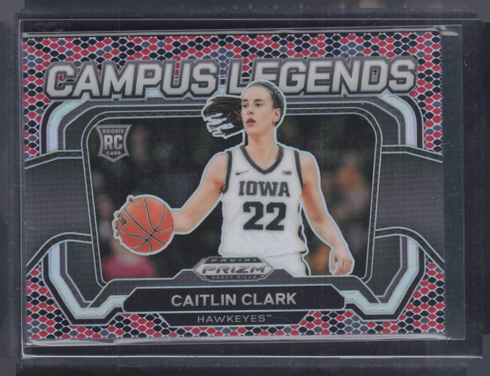 2024 Panini Prizm Campus Legends Snake Skin #5 Caitlin Clark RC Rookie 