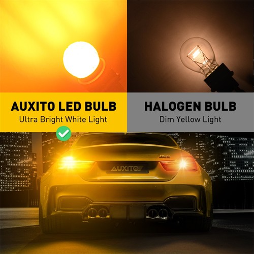AUXITO 2x LED 3157 Signal Turn Amber Bulbs Lights for F-150 Ford F-250 F-350 BMW - Picture 4 of 10