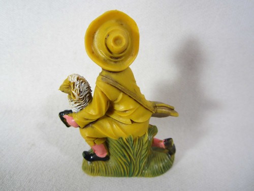 Vintage Woolworth Made In Italy Hard Plastic Nativity Gold Shepherd  3.5” - Picture 5 of 8