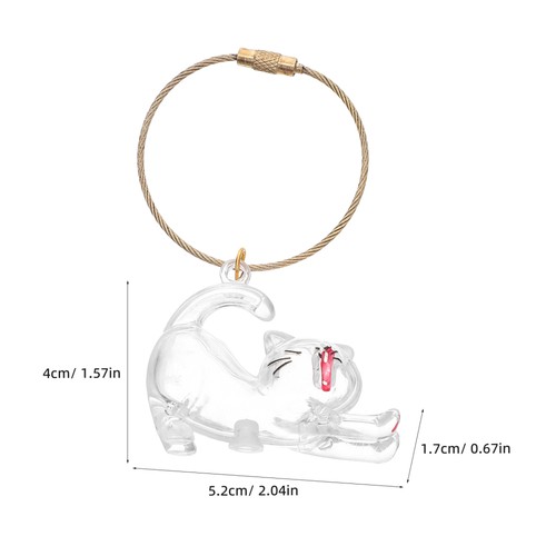 Cat Hair Keepsake Keychain: Pet Keychain - Memorial Storage Bottle – Cute - Bild 5 von 12