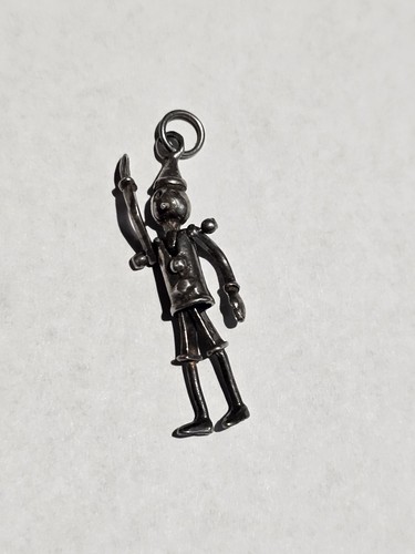Vintage 925 Sterling Silver Articulated Pinocchio Pendant 4.17 Gram 1.5inch Tall - Picture 3 of 8