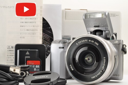 [US Duty Paid] SONY Alpha NEX-5R Silver English OK! w/ 16-50mm Lens in BOX USA - Picture 1 of 23