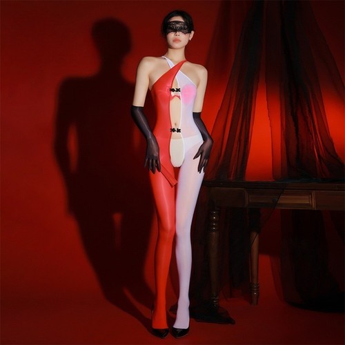 6D ölig glänzende einzigartige Cross Strumpfhose Strumpfhose Strümpfe ultradünn transparent Jumpsuit - Bild 33 von 36