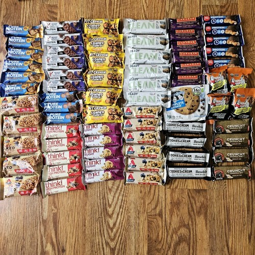 Lot 73 Count Mixed Protein Snack Bars Pure Protein Special K Barebells Atkins
