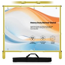 10x10ft Heavy Duty Backdrop Stand Kit - Adjustable Step and Repeat Photo Bann...