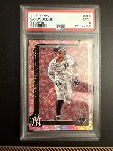 2025 Topps Aaron Judge Flowers /50 #300 PSA 9 Yankees Card