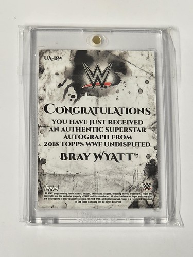 2018 WWE Topps Undisputed BRAY WYATT Superstar Autograph /199 On-Card Auto - Bild 2 von 2