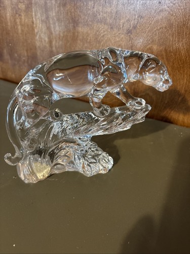 JAGUAR Wonders of the Wild 24% Lead Crystal Figurine Germany Heavy Animal - Picture 11 of 12