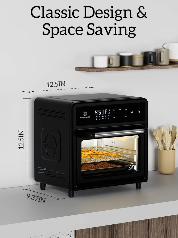 12.6QT Stainless Steel 10-in-1 Air Fryer Toaster Oven Combo with Convection