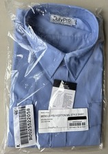 DutyPro Short Sleeve Poly Cotton Military Style Shirt, SH612 Light Blue, 3X