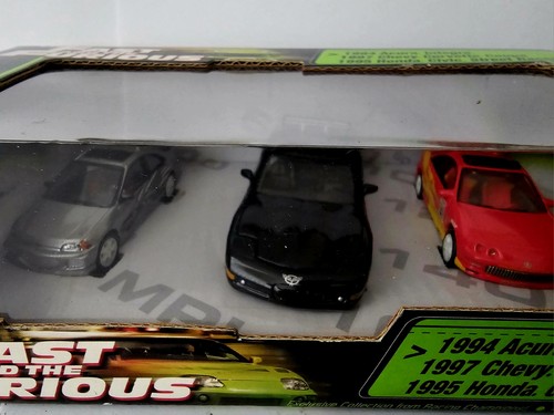 The Fast and the Furious, Racing Champions 3 car set, HONDA CHEVY ACURA 1:64 - Picture 2 of 3