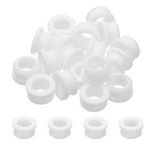 18pcs Wire Grommet, 14mm Mounting Dia Plastic Grommets Cable Hose Snap, White