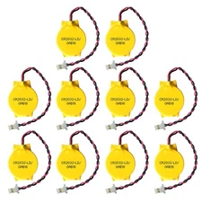10PACK 3V CR2032 CMOS Battery with Wire Leads and MOLEX Connector Computer