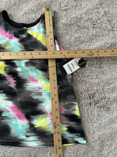 ID Ideology Women's Printed Shelf-Bra Tank Top Built-In Bra Grey Multicolor New - Picture 8 of 9