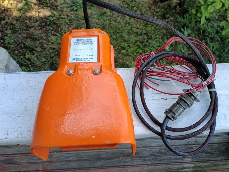  Hercules Potentiometer Foot Control Linemaster Switch Corp. 500AH