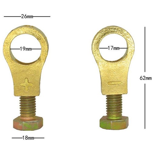 Useful Terminal 2Pcs Terminals Accessories Battery Practical Pure Brass - Picture 11 of 12