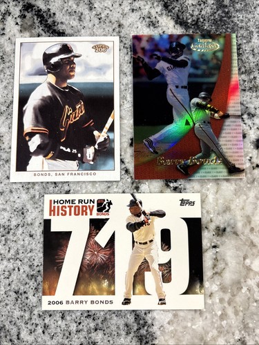 Barry Bonds 2002 Topps 206 Black Jersey & 2000 Topps Gold Label & 2006 Topps HR  - Picture 1 of 7