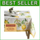 Elegant 60x90 Rectangular Cotton Tablecloth in Limoncello - All-Occasion Decor