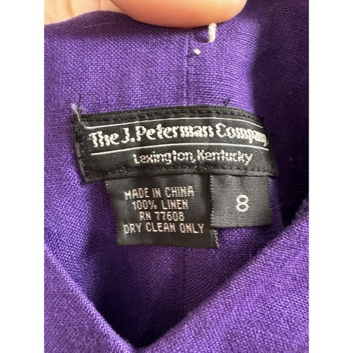 Vintage The J. Peterman Company 100% Linen Maxi Dress Classic Feminine Retro 8 - Picture 3 of 6